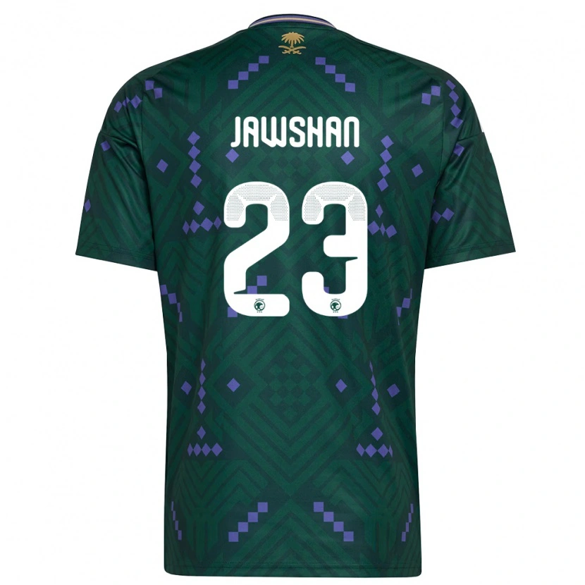 Danxen Kid Saudi Arabia Yazeed Jawshan #23 Green Purple White Home Jersey 26-28 T-Shirt