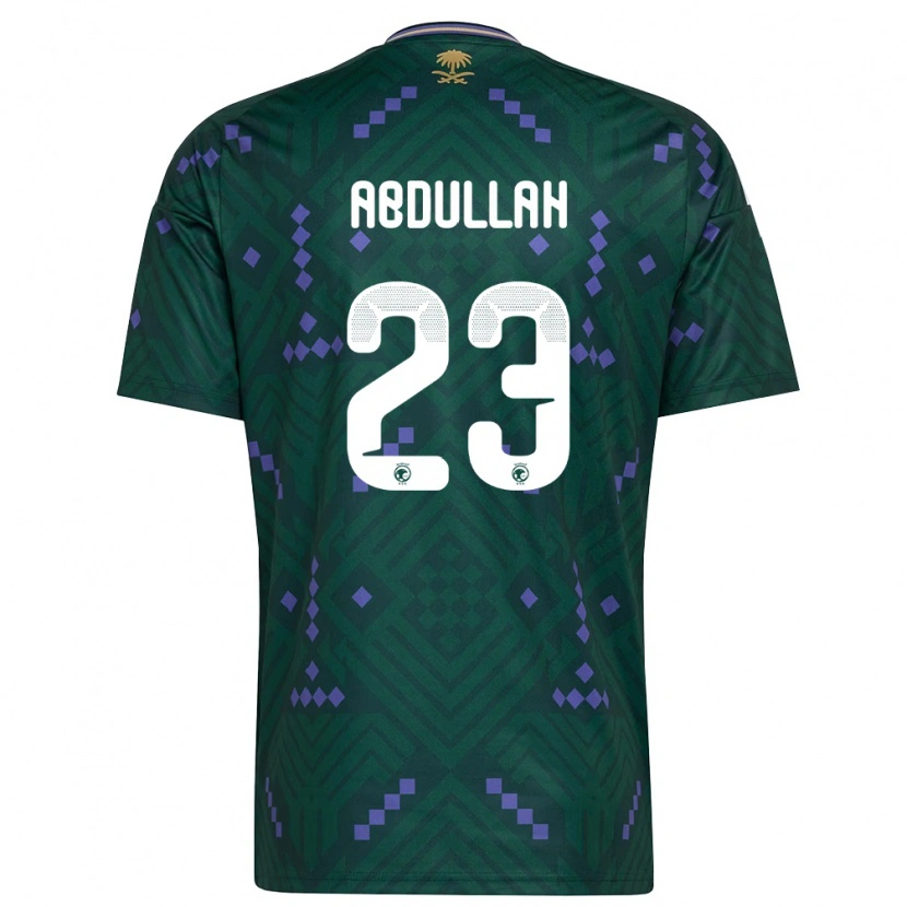 Danxen Kid Saudi Arabia Nawaf Abdullah #23 Green Purple White Home Jersey 26-28 T-Shirt
