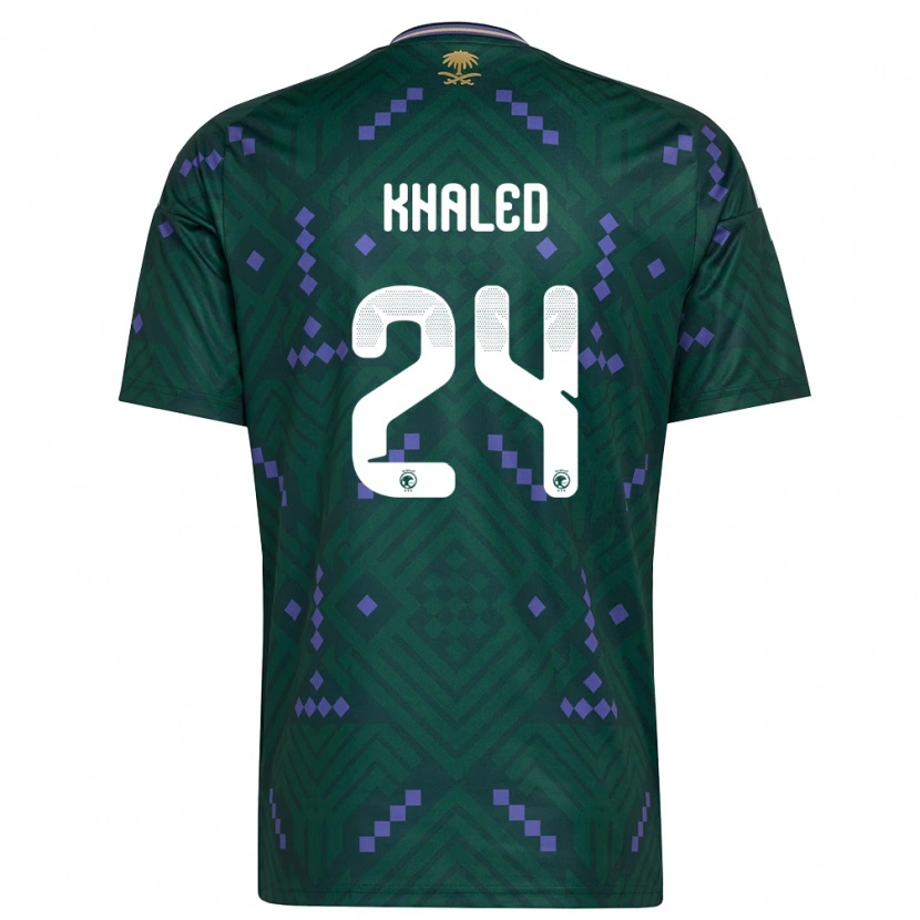 Danxen Kid Saudi Arabia Atheer Khaled #24 Green Purple White Home Jersey 26-28 T-Shirt