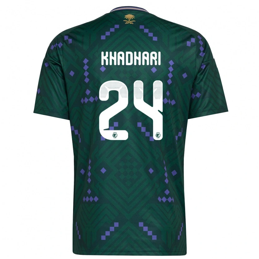 Danxen Kid Saudi Arabia Murad Khadhari #24 Green Purple White Home Jersey 26-28 T-Shirt