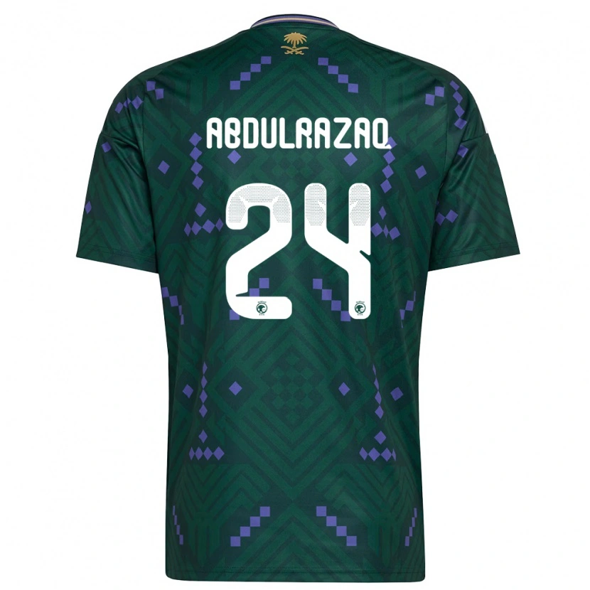 Danxen Kid Saudi Arabia Aseel Abdulrazaq #24 Green Purple White Home Jersey 26-28 T-Shirt