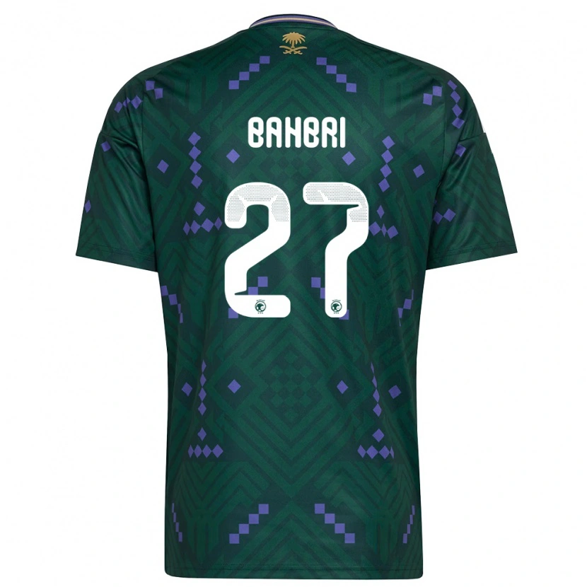 Danxen Kid Saudi Arabia Hatan Bahbri #27 Green Purple White Home Jersey 26-28 T-Shirt