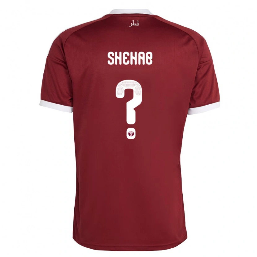 Danxen Kid Qatar Shehab Al Laithy #0 Red Burgundy White Home Jersey 26-28 T-Shirt