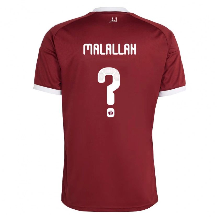 Danxen Kid Qatar Ali Malallah #0 Red Burgundy White Home Jersey 26-28 T-Shirt