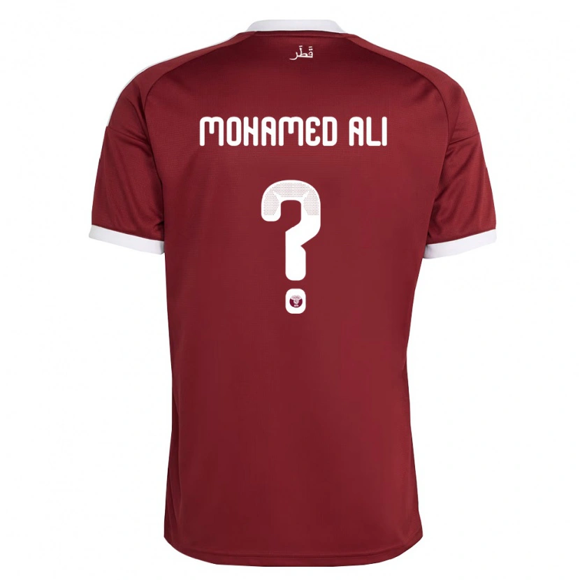 Danxen Kid Qatar Youssef Mohamed Ali #0 Red Burgundy White Home Jersey 26-28 T-Shirt