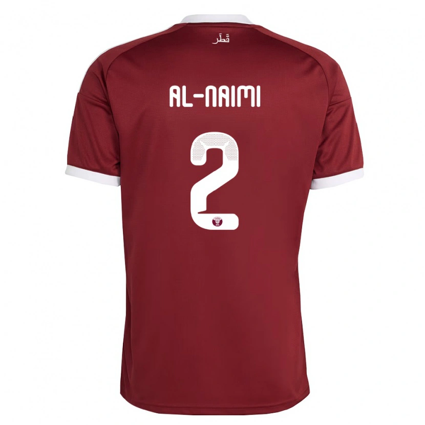 Danxen Kid Qatar Amna Al Naimi #2 Red Burgundy White Home Jersey 26-28 T-Shirt