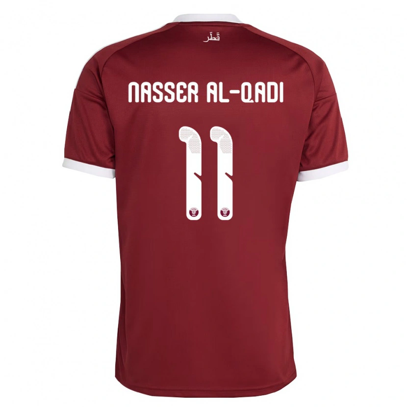 Danxen Kid Qatar Tameem Al-Qadi #11 Red Burgundy White Home Jersey 26-28 T-Shirt