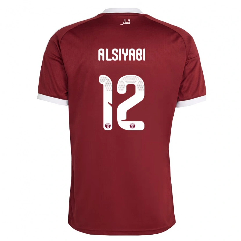 Danxen Kid Qatar Shaima Alsiyabi #12 Red Burgundy White Home Jersey 26-28 T-Shirt