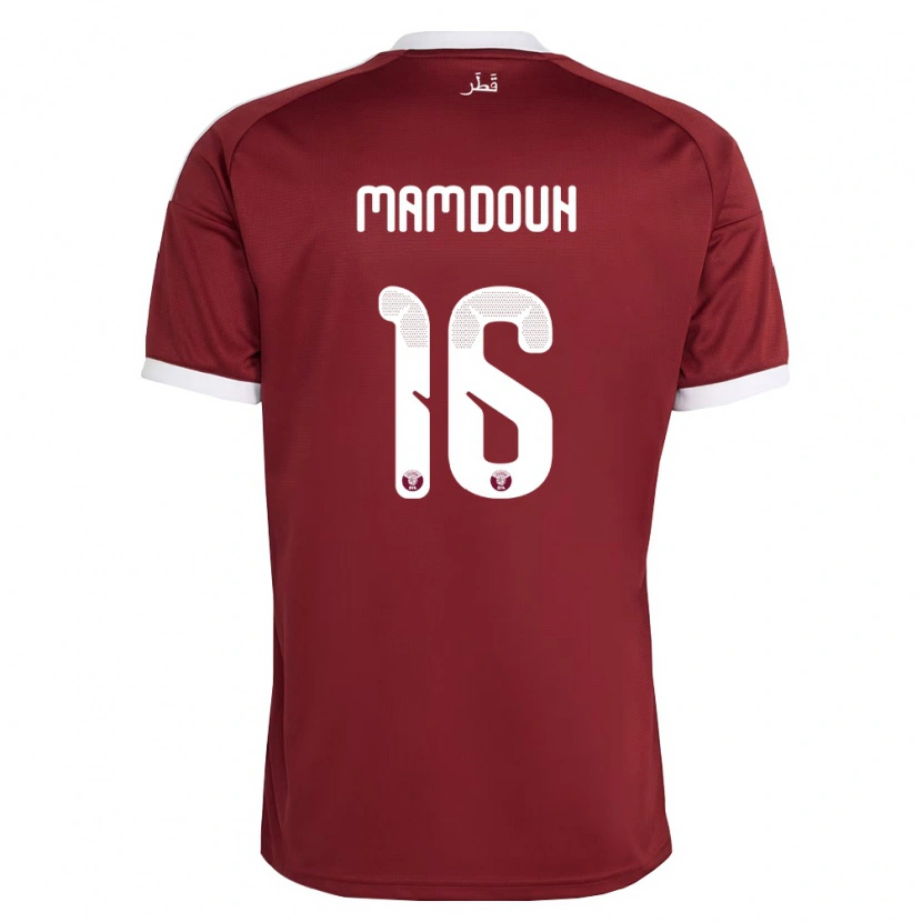 Danxen Kid Qatar Bahaa Mamdouh #16 Red Burgundy White Home Jersey 26-28 T-Shirt