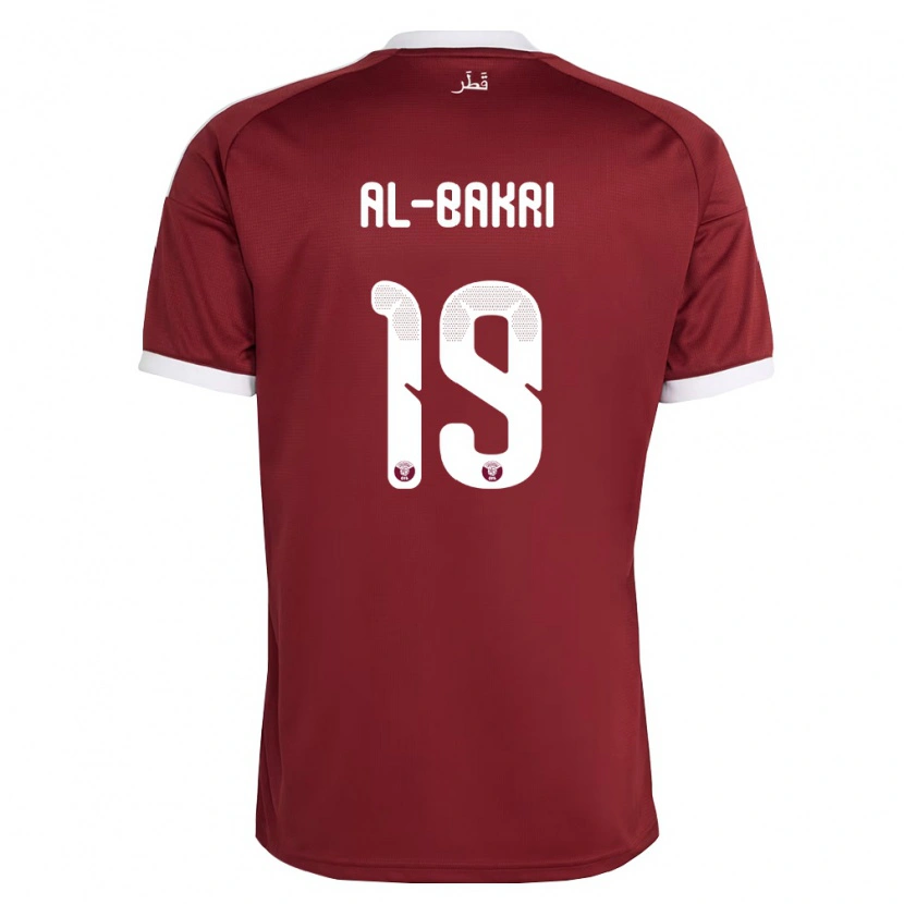 Danxen Kid Qatar Abdulaziz Al-Bakri #19 Red Burgundy White Home Jersey 26-28 T-Shirt