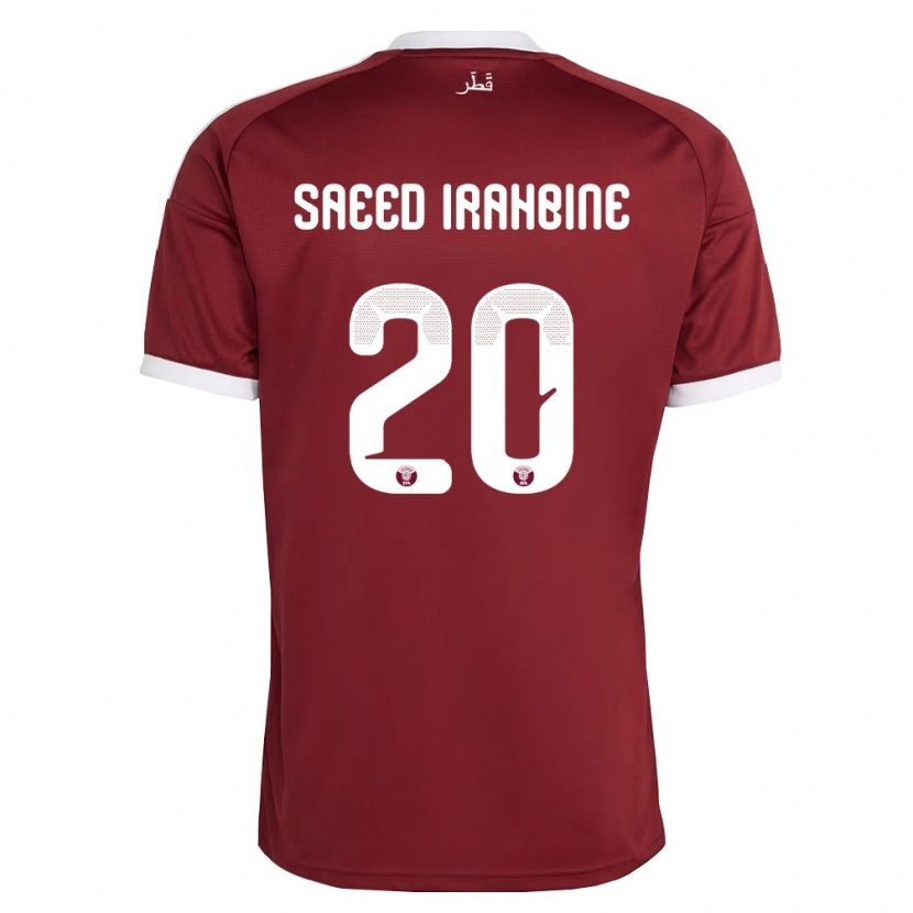 Danxen Kid Qatar Faissal Irahbine #20 Red Burgundy White Home Jersey 26-28 T-Shirt