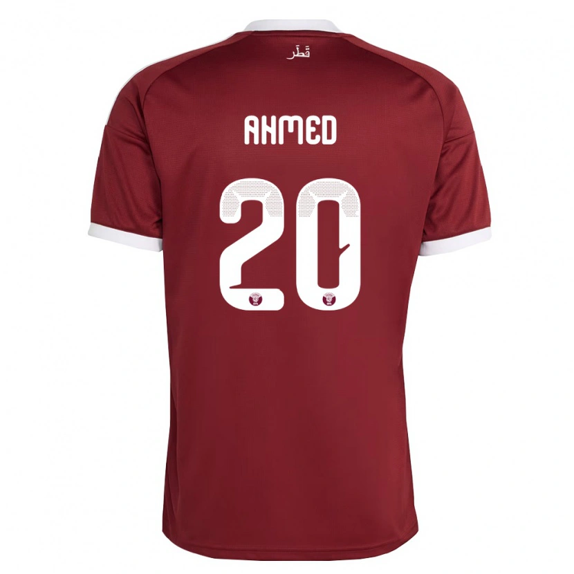 Danxen Kid Qatar Ahmed Fadel Hasaba #20 Red Burgundy White Home Jersey 26-28 T-Shirt