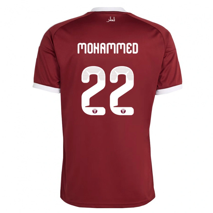 Danxen Kid Qatar Ali Mohammed #22 Red Burgundy White Home Jersey 26-28 T-Shirt