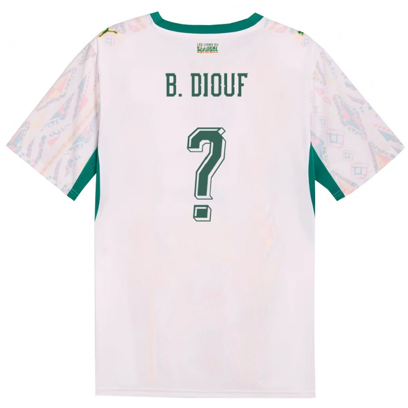 Danxen Kid Senegal El Hadji Bilal Diouf #0 White Green Yellow Home Jersey 26-28 T-Shirt