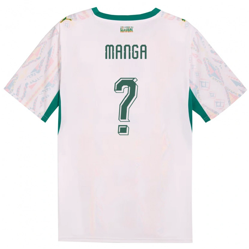 Danxen Kid Senegal Ismaila Manga #0 White Green Yellow Home Jersey 26-28 T-Shirt