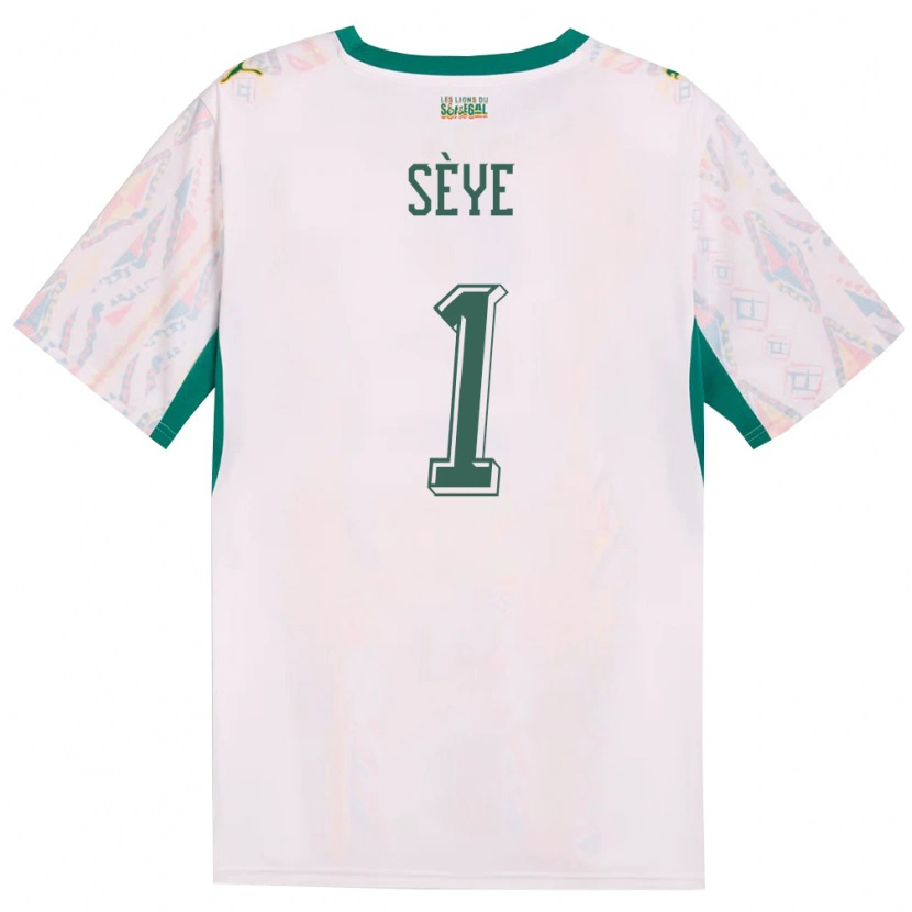 Danxen Kid Senegal Mamadou Sèye #1 White Green Yellow Home Jersey 26-28 T-Shirt