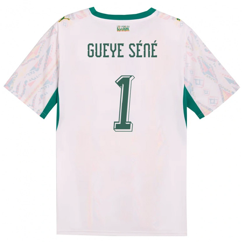 Danxen Kid Senegal Thiaba Gueye Sene #1 White Green Yellow Home Jersey 26-28 T-Shirt