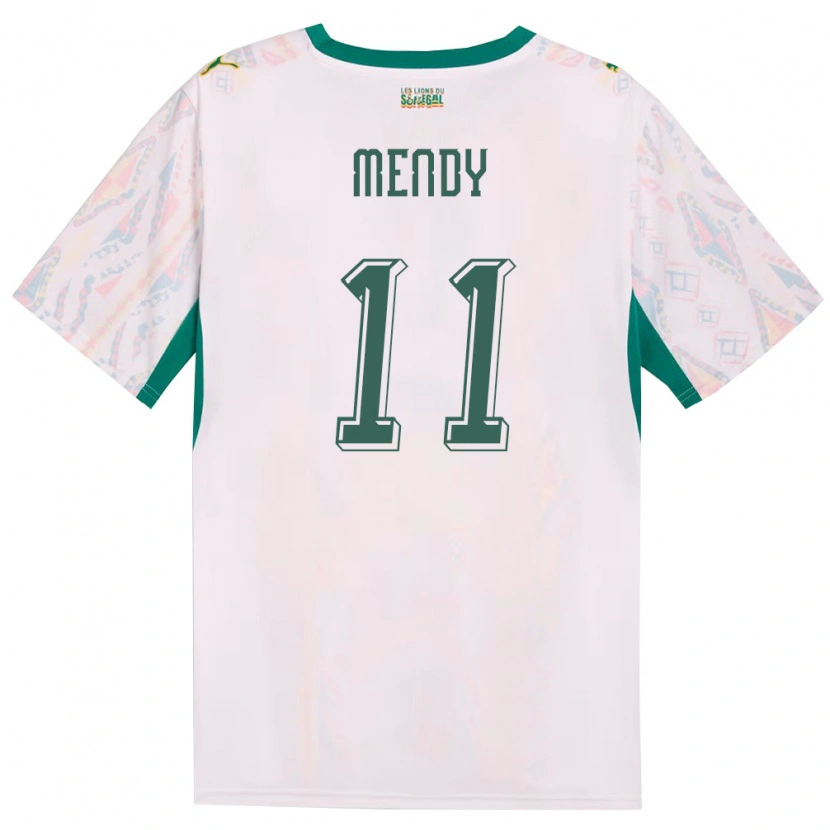 Danxen Kid Senegal Victor Mendy #11 White Green Yellow Home Jersey 26-28 T-Shirt