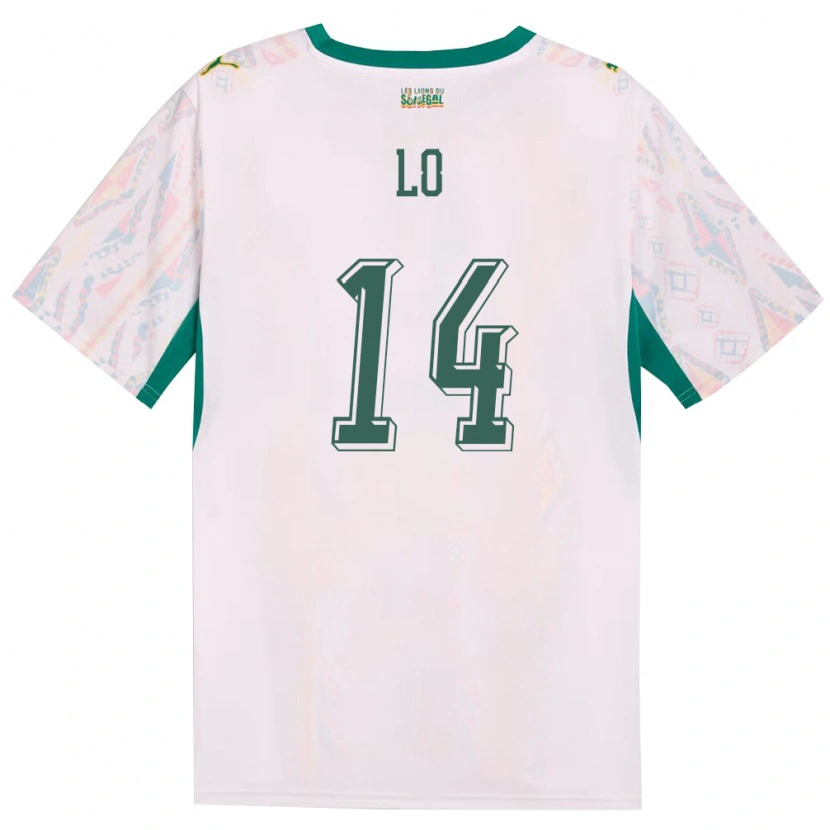 Danxen Kid Senegal Malick Lo #14 White Green Yellow Home Jersey 26-28 T-Shirt