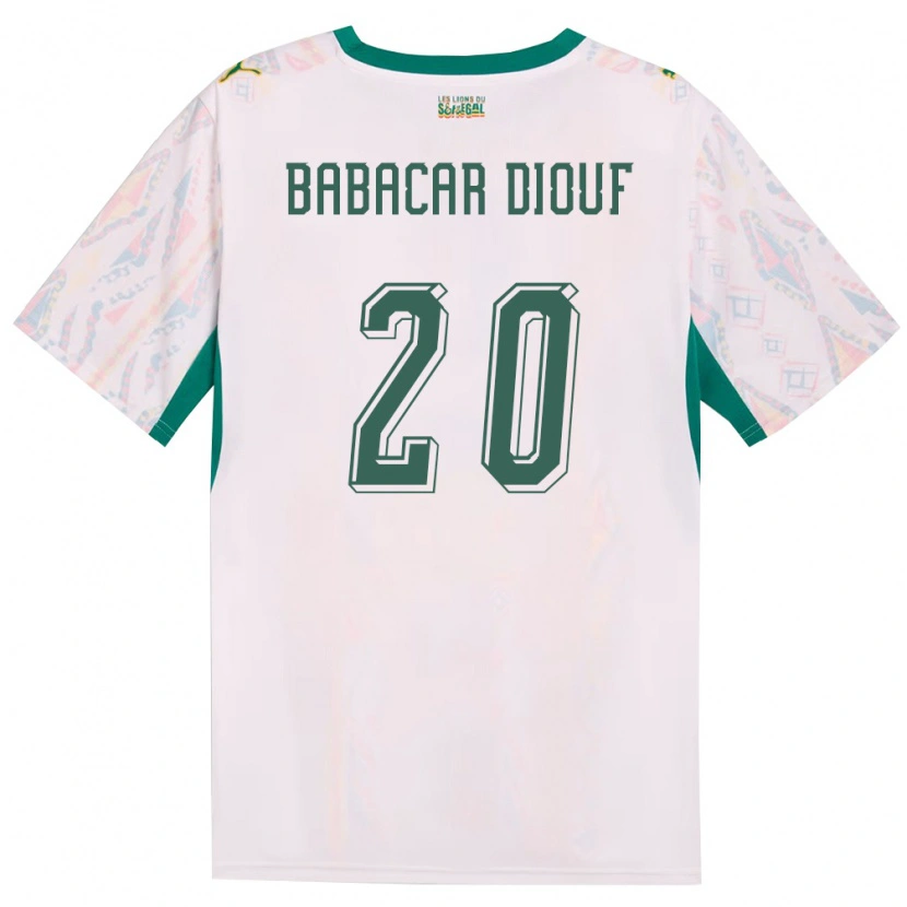 Danxen Kid Senegal Khalifa Babacar Diouf #20 White Green Yellow Home Jersey 26-28 T-Shirt