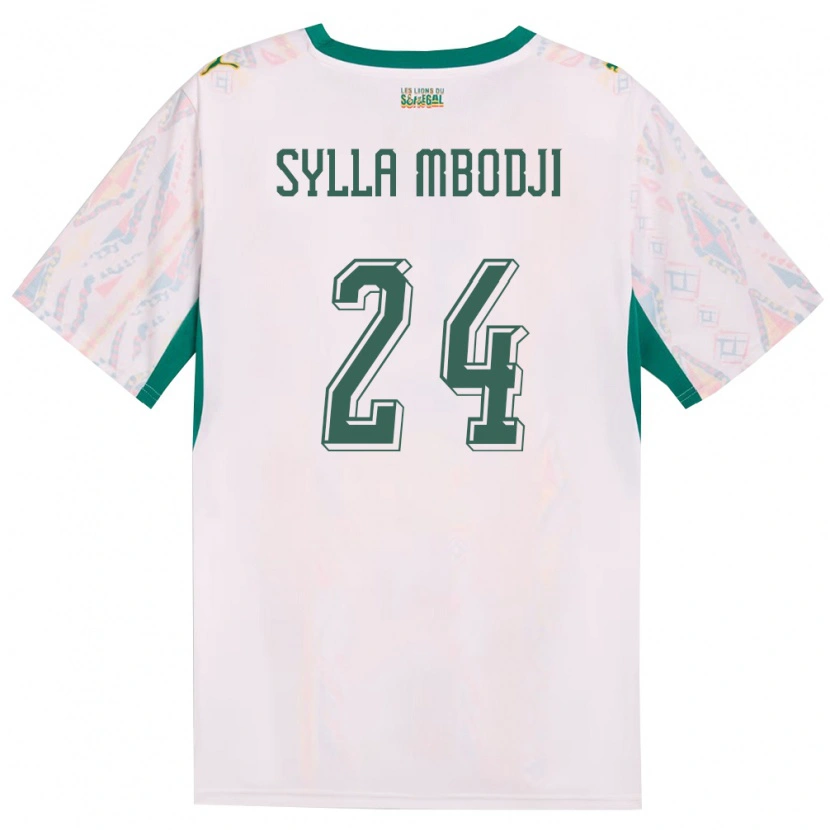 Danxen Kid Senegal Coumba Sylla Mbodji #24 White Green Yellow Home Jersey 26-28 T-Shirt