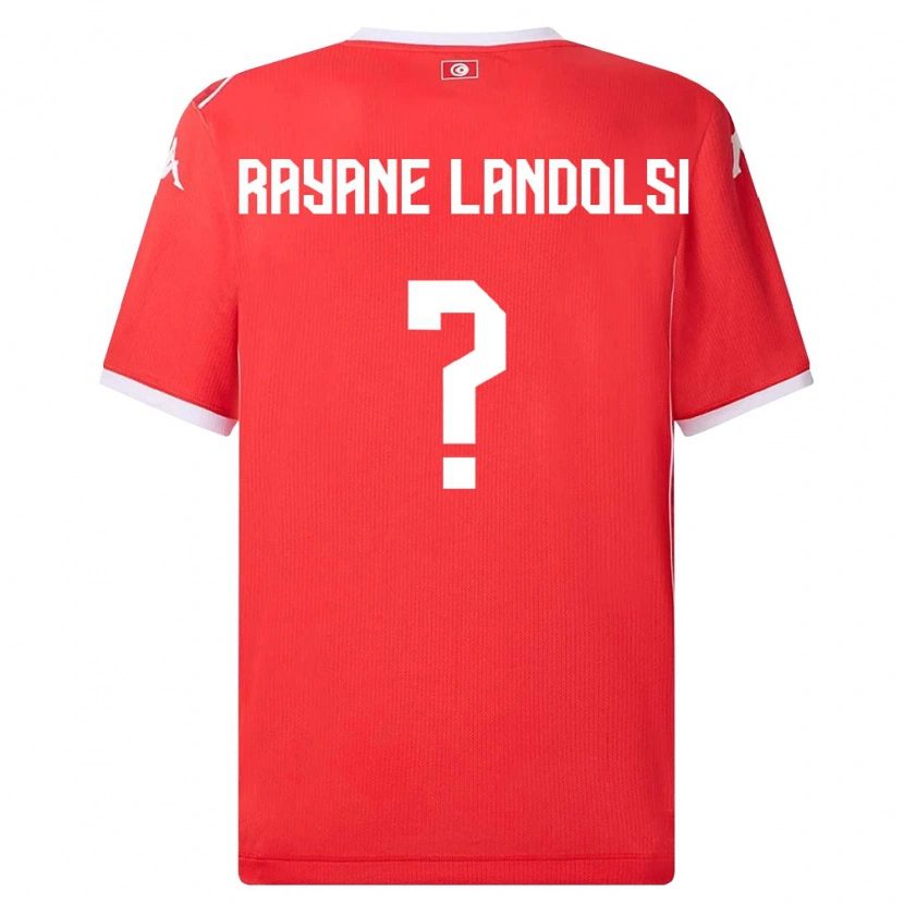 Danxen Kid Tunisia Mohamed Rayane Landolsi #0 Red White Home Jersey 26-28 T-Shirt