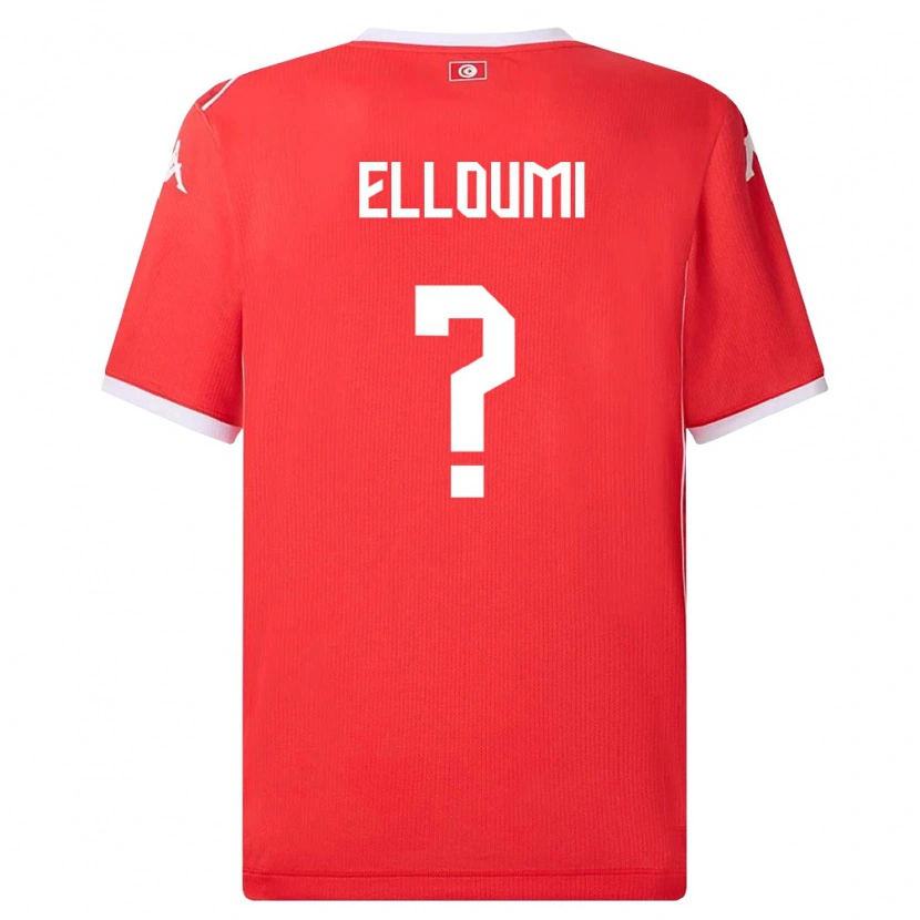 Danxen Kid Tunisia Rayan Elloumi #0 Red White Home Jersey 26-28 T-Shirt