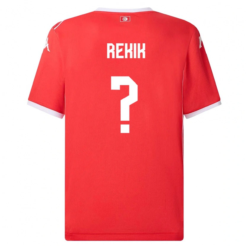 Danxen Kid Tunisia Omar Rekik #0 Red White Home Jersey 26-28 T-Shirt