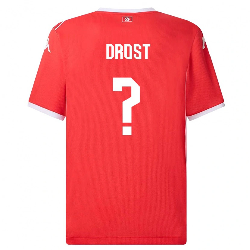 Danxen Kid Tunisia Corean Drost #0 Red White Home Jersey 26-28 T-Shirt