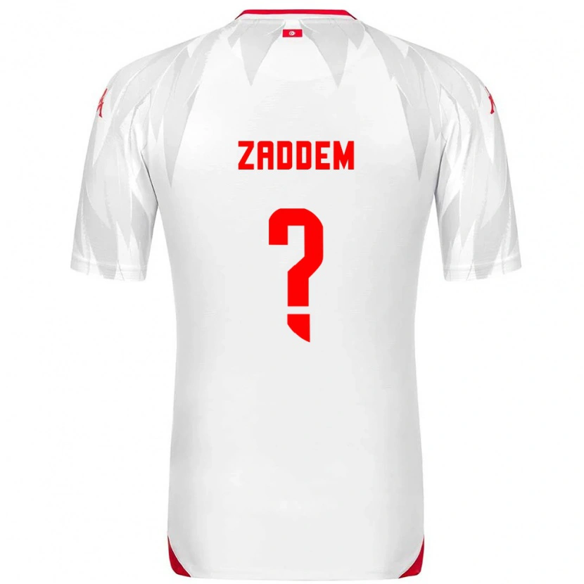 Danxen Kid Tunisia Mootez Zaddem #0 White Red Home Jersey 26-28 T-Shirt