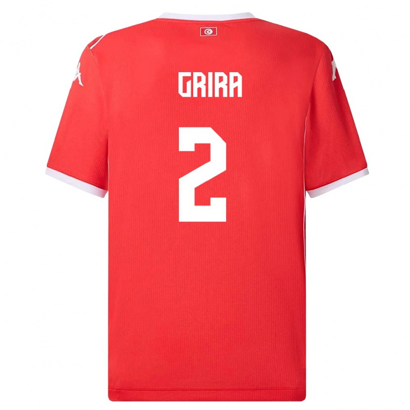 Danxen Kid Tunisia Ayoub Grira #2 Red White Home Jersey 26-28 T-Shirt