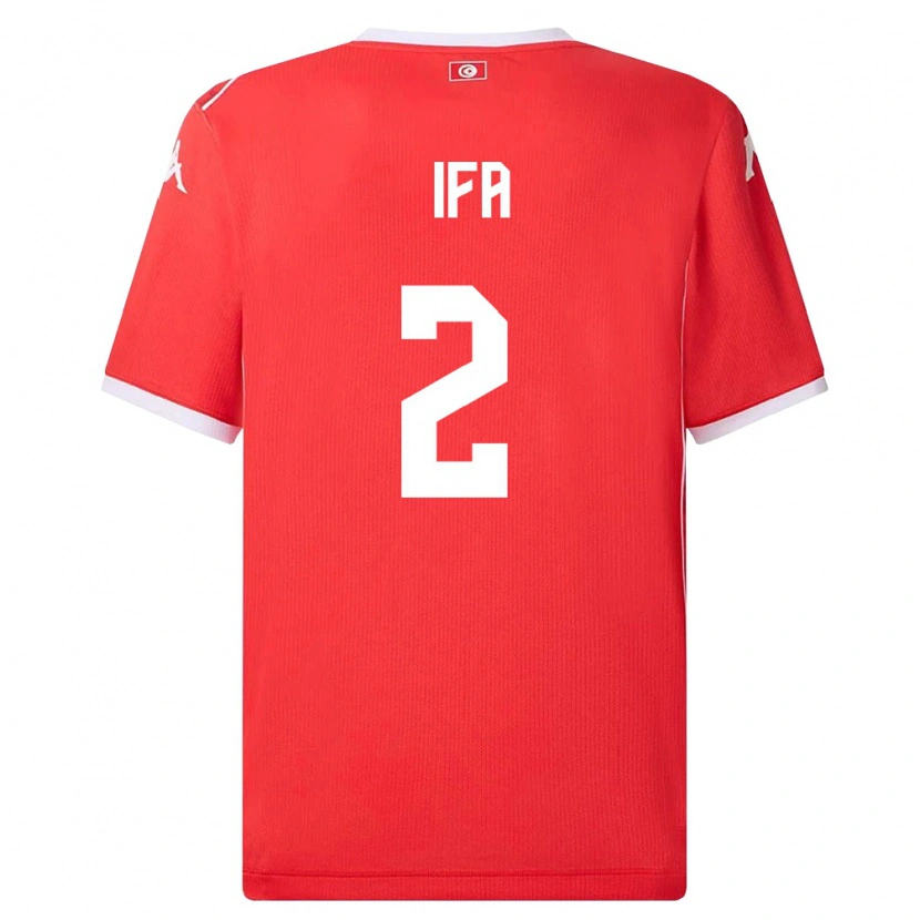 Danxen Kid Tunisia Bilel Ifa #2 Red White Home Jersey 26-28 T-Shirt