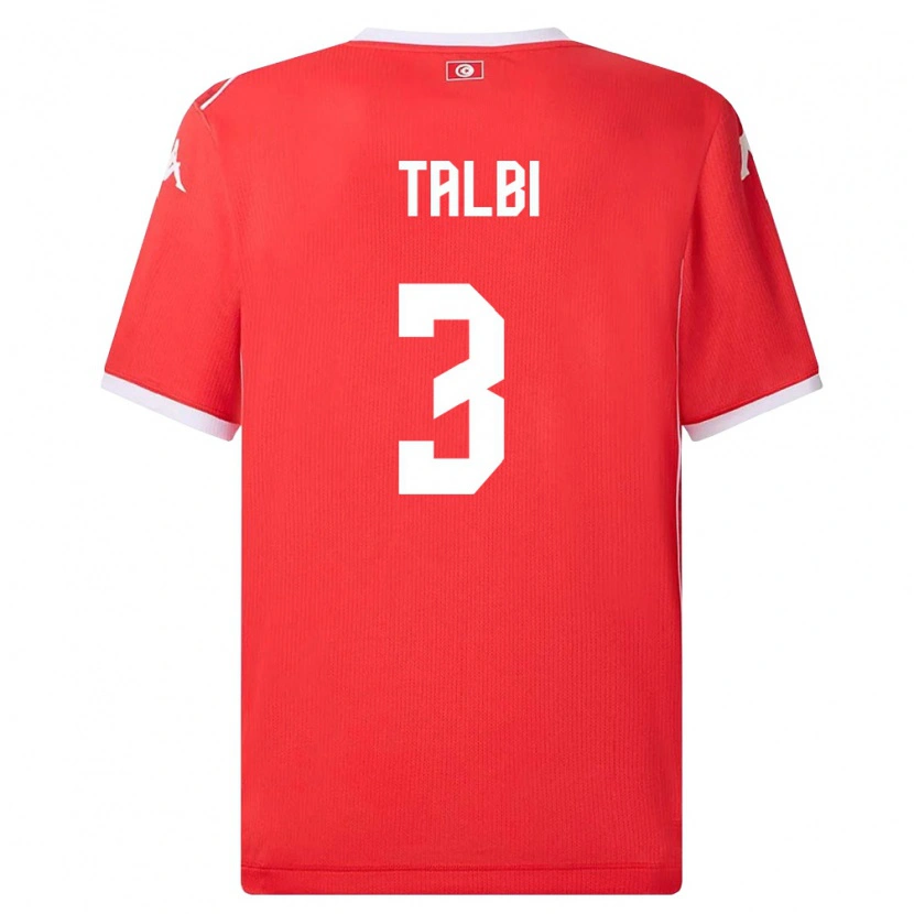 Danxen Kid Tunisia Montassar Talbi #3 Red White Home Jersey 26-28 T-Shirt