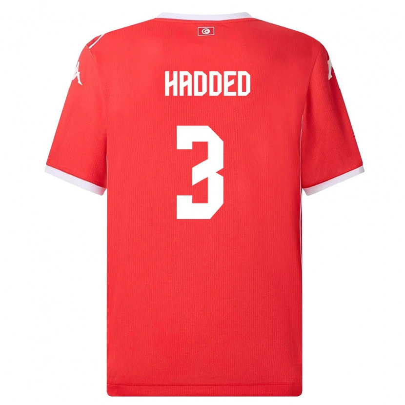 Danxen Kid Tunisia Rayen Hadded #3 Red White Home Jersey 26-28 T-Shirt