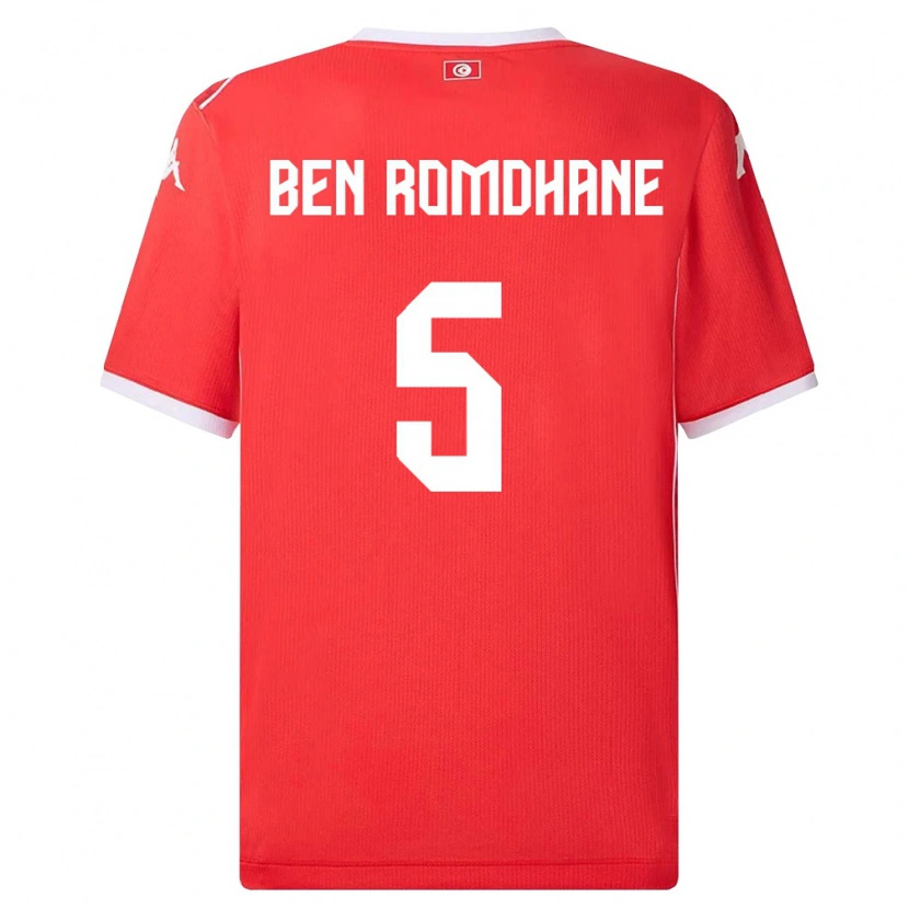 Danxen Kid Tunisia Mohamed Ali Ben Romdhane #5 Red White Home Jersey 26-28 T-Shirt