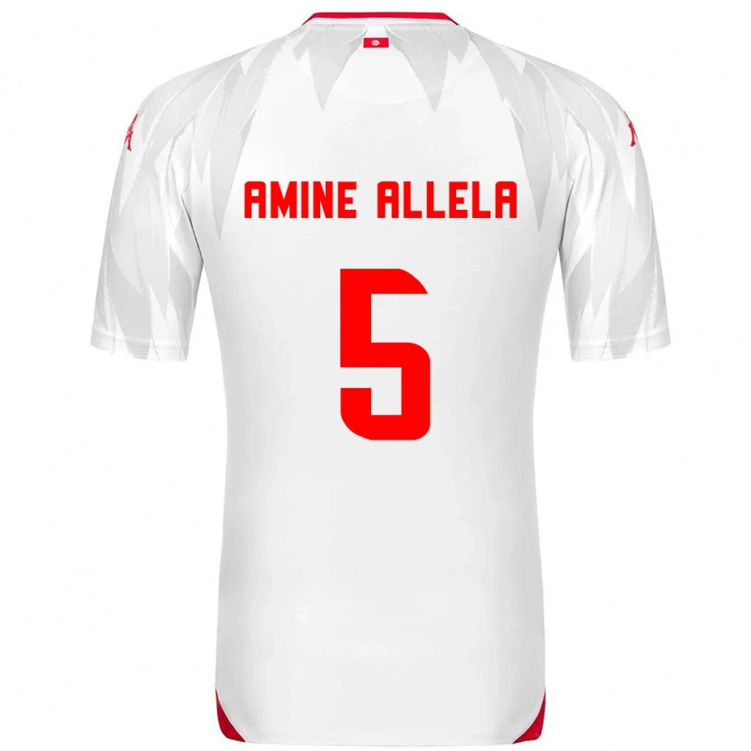 Danxen Kid Tunisia Mohamed Amine Allela #5 White Red Home Jersey 26-28 T-Shirt