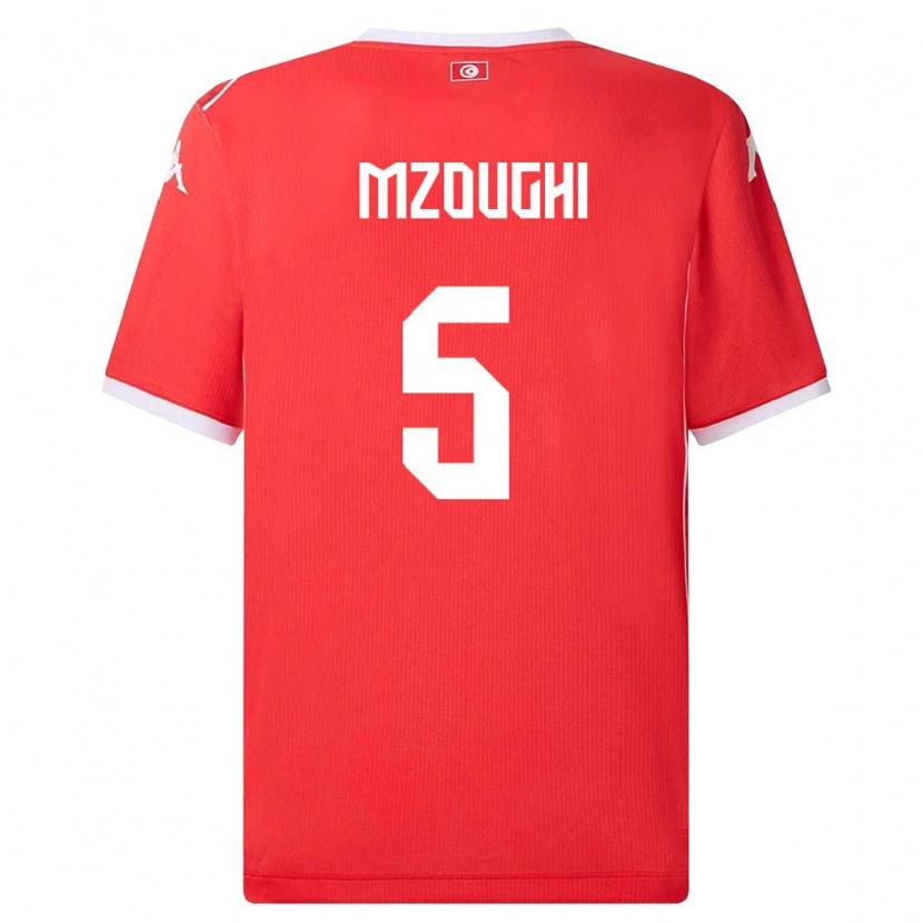 Danxen Kid Tunisia Iskander Mzoughi #5 Red White Home Jersey 26-28 T-Shirt