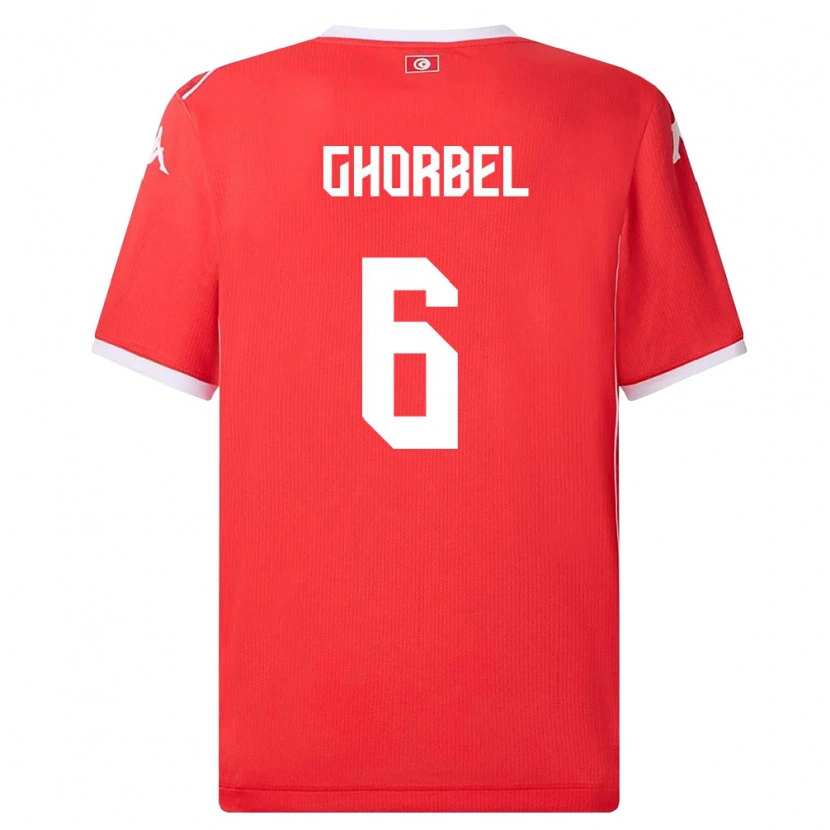 Danxen Kid Tunisia Mahmoud Ghorbel #6 Red White Home Jersey 26-28 T-Shirt