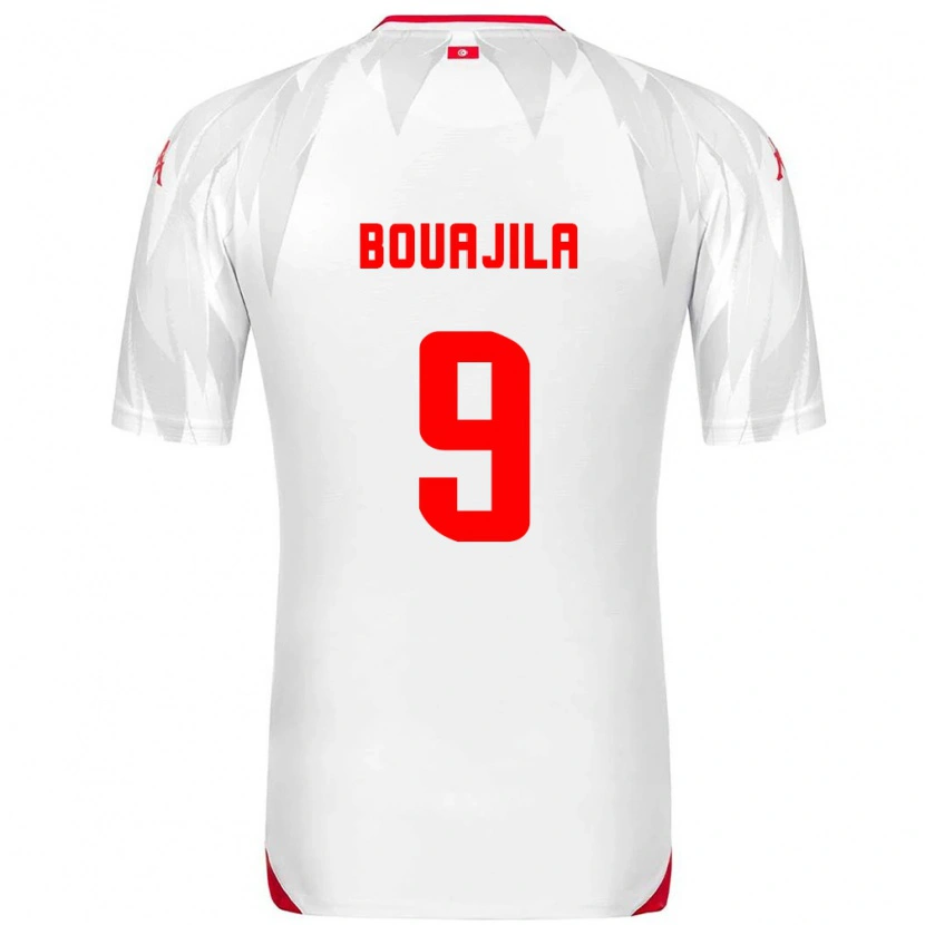 Danxen Kid Tunisia Salem Bouajila #9 White Red Home Jersey 26-28 T-Shirt