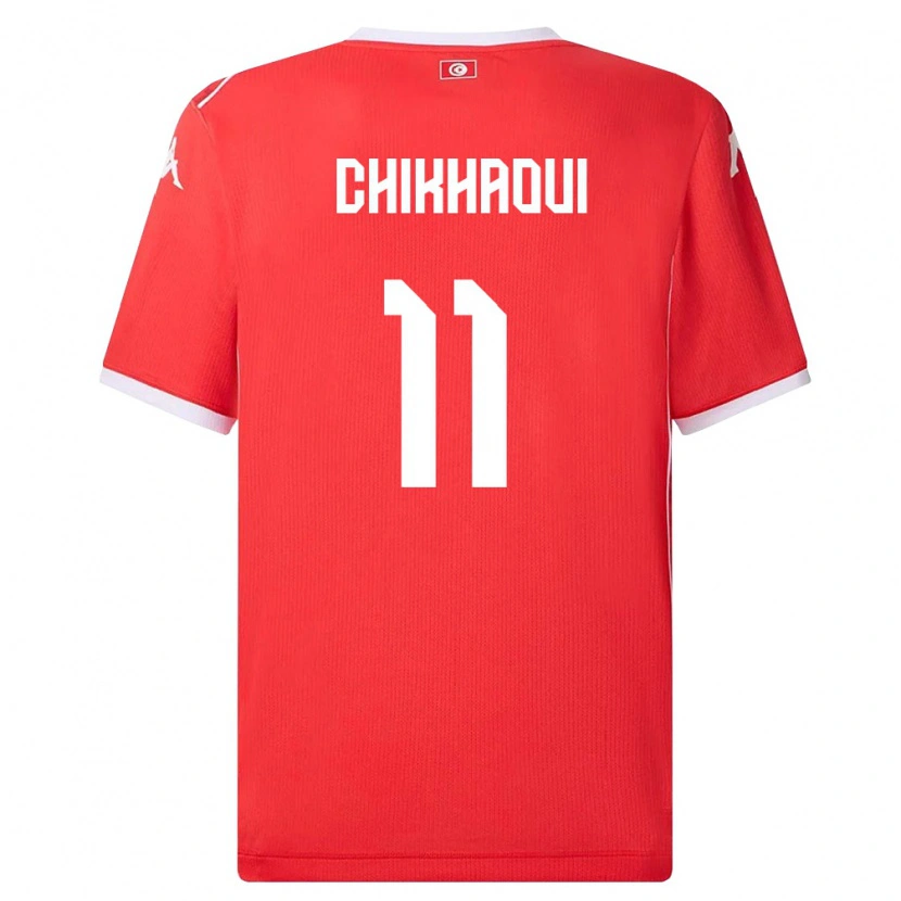 Danxen Kid Tunisia Mahdi Chikhaoui #11 Red White Home Jersey 26-28 T-Shirt