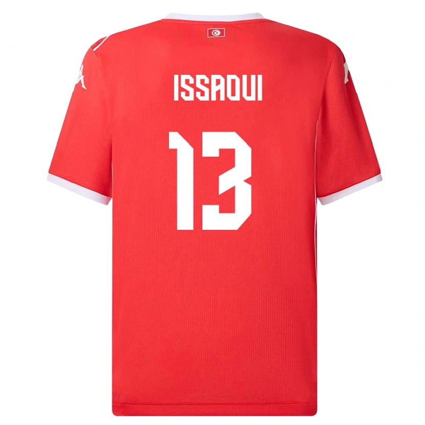 Danxen Kid Tunisia Wajdi Issaoui #13 Red White Home Jersey 26-28 T-Shirt