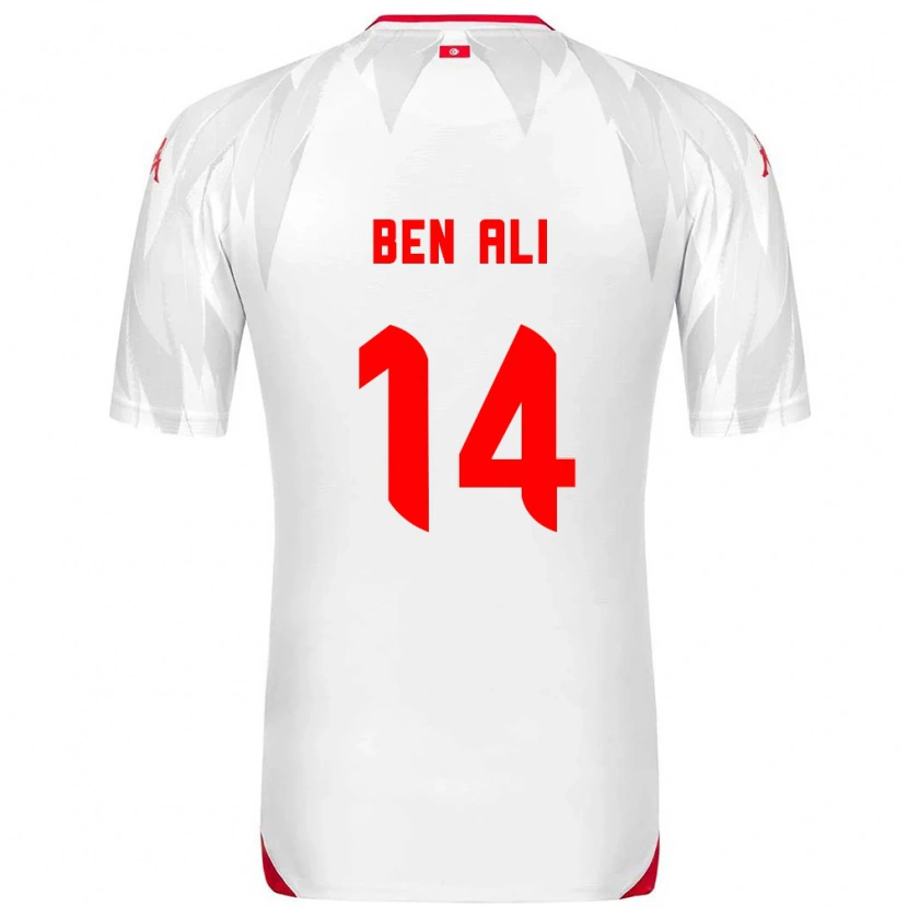 Danxen Kid Tunisia Mohamed Ben Ali #14 White Red Home Jersey 26-28 T-Shirt
