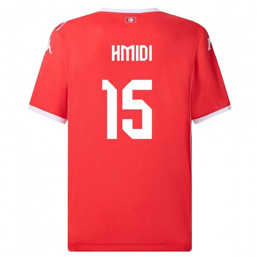 Danxen Kid Tunisia Makolm Hmidi #15 Red White Home Jersey 26-28 T-Shirt