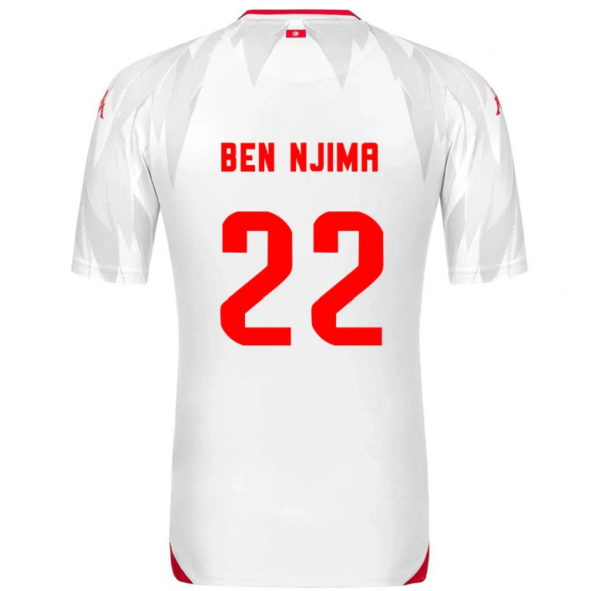 Danxen Kid Tunisia Firas Ben Njima #22 White Red Home Jersey 26-28 T-Shirt