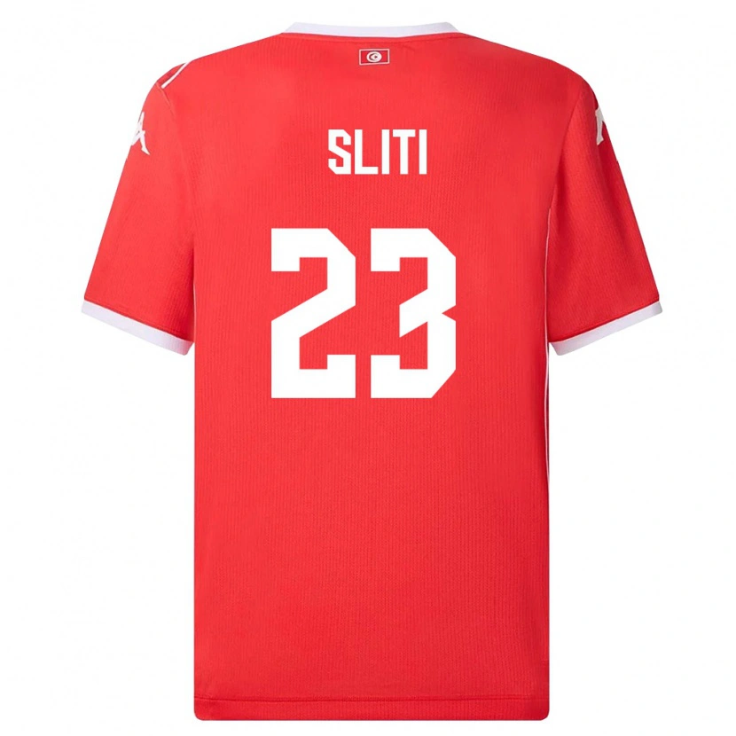 Danxen Kid Tunisia Naïm Sliti #23 Red White Home Jersey 26-28 T-Shirt