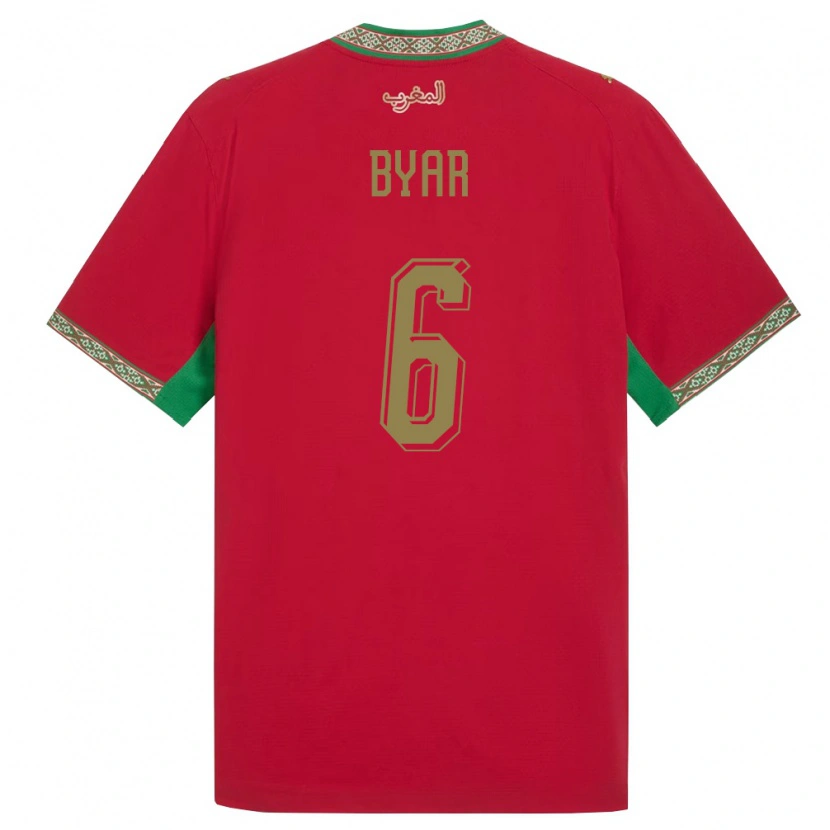 Danxen Kid Morocco Naïm Byar #6 Red Green White Home Jersey 26-28 T-Shirt