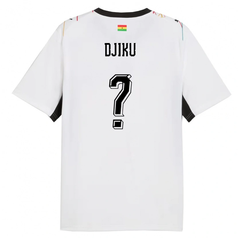 Danxen Kid Ghana Alexander Djiku #0 White Black Yellow Home Jersey 26-28 T-Shirt