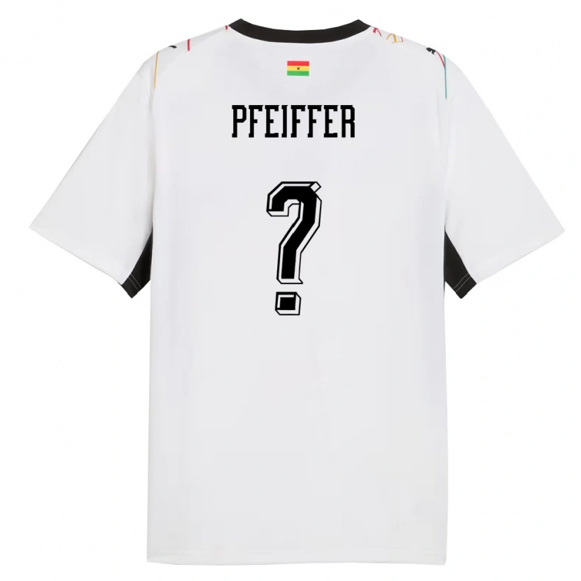 Danxen Kid Ghana Patric Pfeiffer #0 White Black Yellow Home Jersey 26-28 T-Shirt