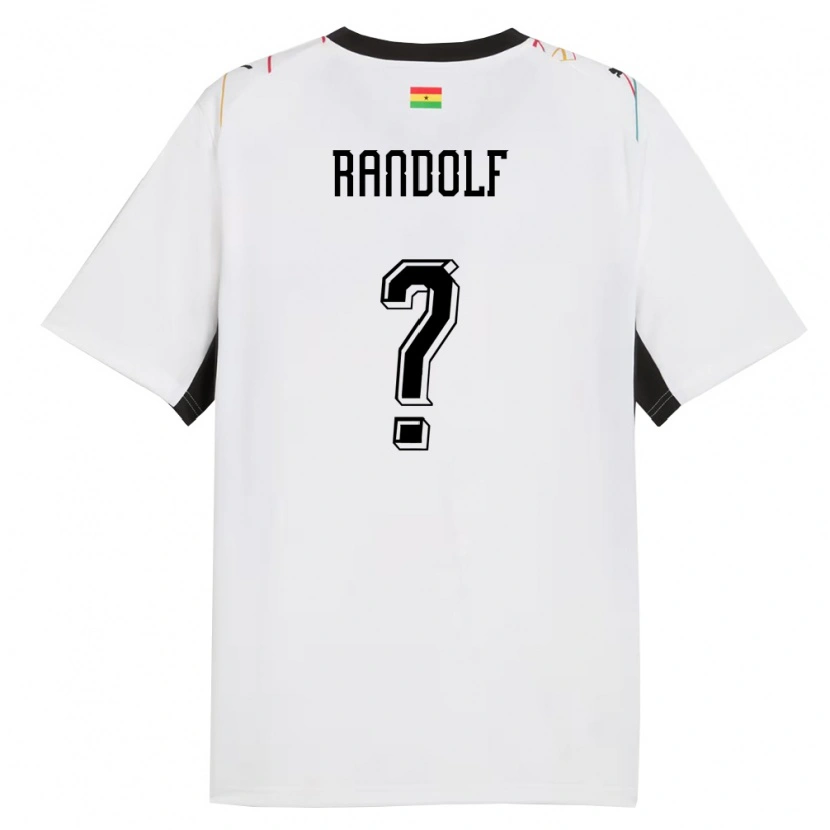 Danxen Kid Ghana Augustine Randolf #0 White Black Yellow Home Jersey 26-28 T-Shirt
