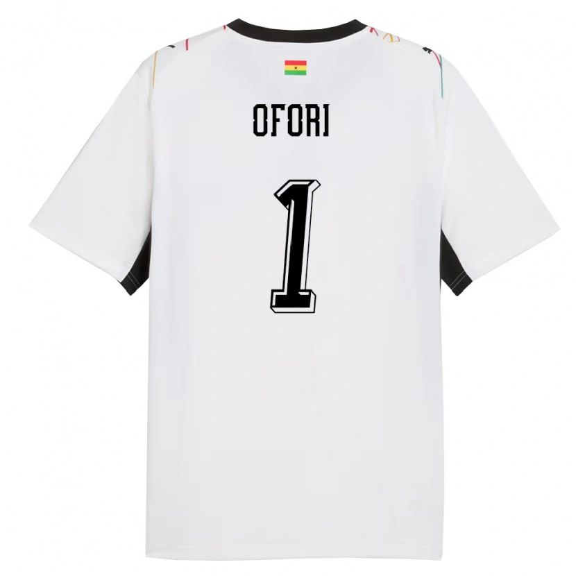 Danxen Kid Ghana Richard Ofori #1 White Black Yellow Home Jersey 26-28 T-Shirt